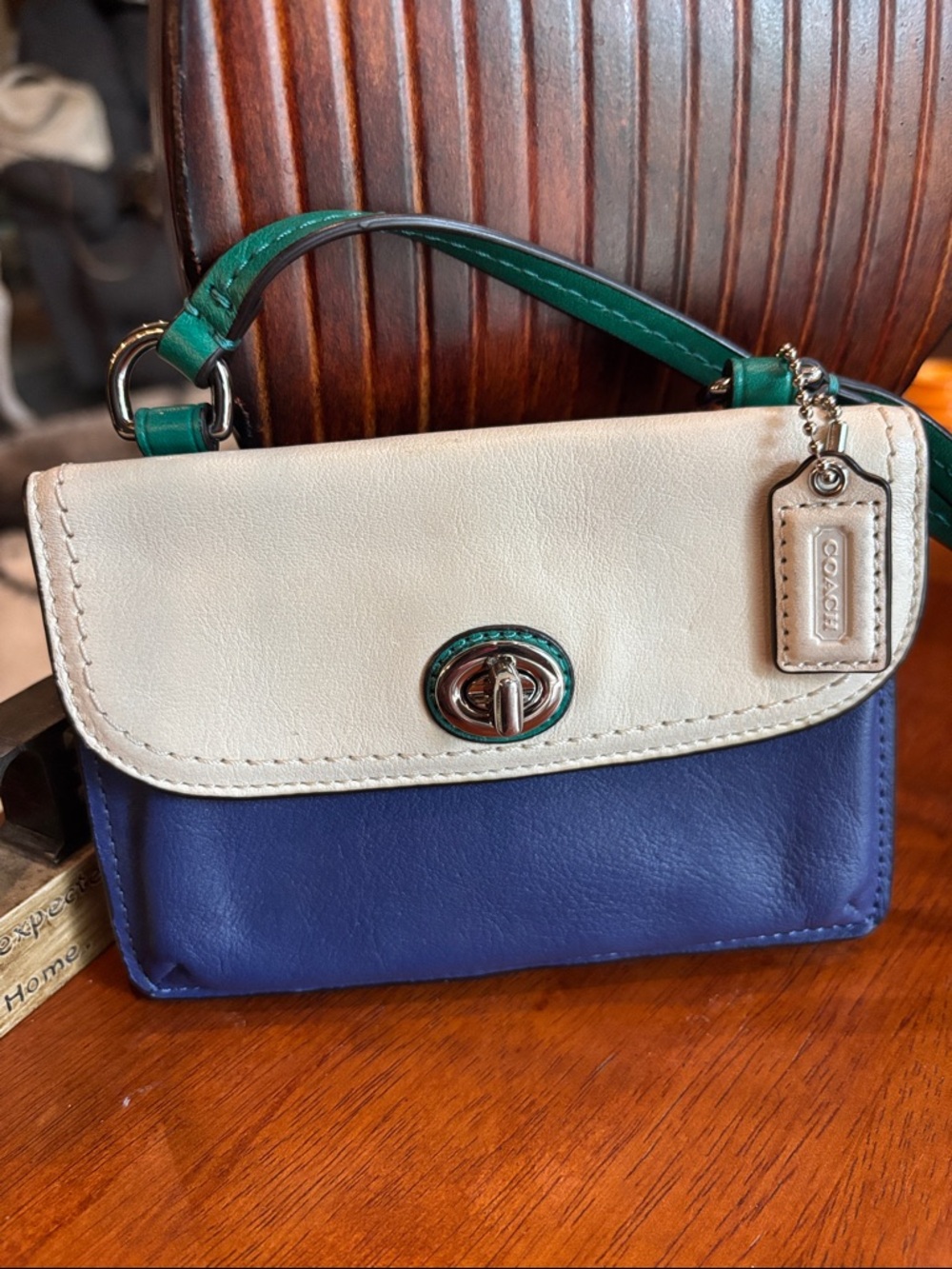 Coach Legacy Colorblock Wallet Crossbody / Large Flap Wallet